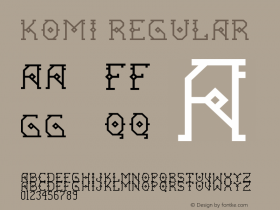 Komi Regular Version 1.00 September 26, 2016, initial release Font Sample