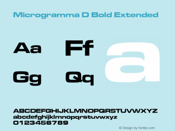 Microgramma D Bold Extended Version 1.10;com.myfonts.easy.urw.microgramma.d-bold-extended.wfkit2.version.3qCA Font Sample