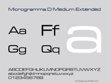 Microgramma D Medium Extended Version 1.10;com.myfonts.easy.urw.microgramma.d-medium-extended.wfkit2.version.3pv3图片样张