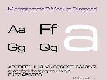 Microgramma D Medium Extended Version 1.10;com.myfonts.easy.urw.microgramma.d-medium-extended.wfkit2.version.3pv3 Font Sample