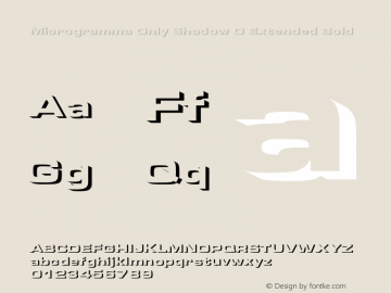 Microgramma Only Shadow D Extended Bold Version 1.10;com.myfonts.easy.urw.microgramma.only-shadow-d-bold-extended.wfkit2.version.3q45 Font Sample