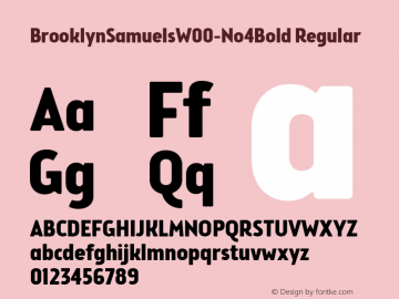 BrooklynSamuelsW00-No4Bold Regular Version 4.10图片样张