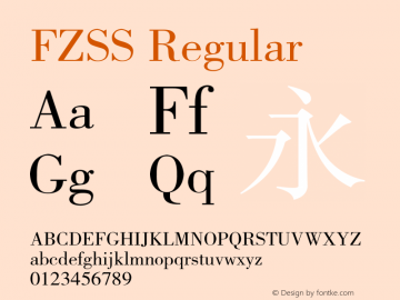 FZSS Regular 1999;2.00 Font Sample