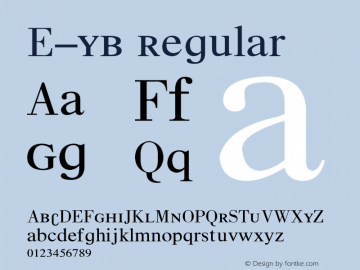 E-YB Regular 1995;1.00图片样张
