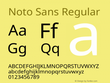 Noto Sans Regular Version 1.06图片样张
