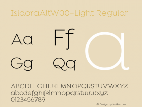 IsidoraAltW00-Light Regular Version 1.00 Font Sample