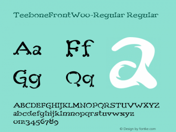 TeeboneFrontW00-Regular Regular Version 4.10 Font Sample