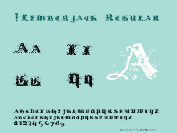 !Limberjack Regular Version 1.2006, technical update Font Sample