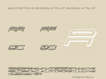 QuickStrike Shadow Italic Shadow Italic 2图片样张