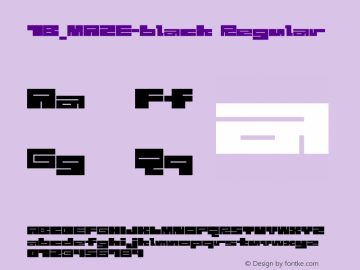 1B_MAZE-black Regular 1.0W Font Sample