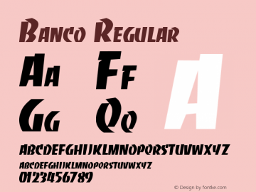 Banco Regular Converted from E:\TTFONTS\BANCO.TF1 by ALLTYPE图片样张