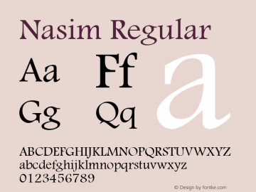 Nasim Regular 1.0 Font Sample