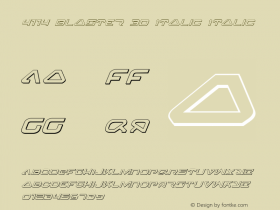 4114 Blaster 3D Italic Italic 001.000图片样张