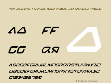 4114 Blaster Condensed Italic Condensed Italic 001.000图片样张