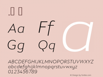 .  Version 1.000 Font Sample