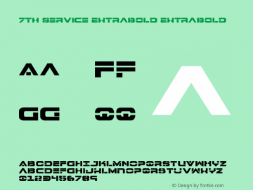 7th Service ExtraBold ExtraBold 1 Font Sample