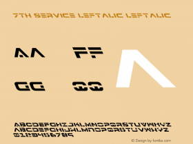 7th Service Leftalic Leftalic 1 Font Sample