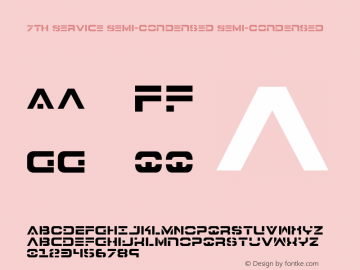 7th Service Semi-Condensed Semi-Condensed 1 Font Sample