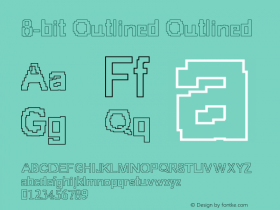 8-bit Outlined Outlined Version 1.00 April 14, 2009, initial release图片样张