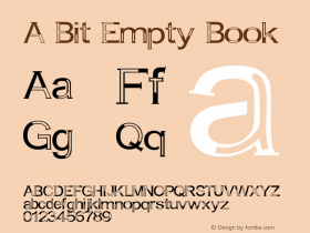 A Bit Empty Book Version 1.00 Font Sample