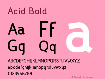 Acid Bold Version 001.001图片样张