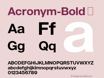 Acronym-Bold ☞ 1.002;com.myfonts.reserves.acronym.bold.wfkit2.3Wwi图片样张