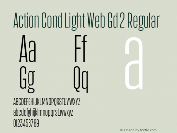 Action Cond Light Web Gd 2 Regular Version 1.1 2015 Font Sample