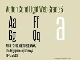 Action Cond Light Web Grade 3 Version 1.1 2015 Font Sample