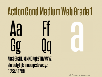 Action Cond Medium Web Grade 1 Version 1.1 2015 Font Sample