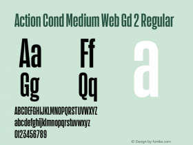 Action Cond Medium Web Gd 2 Regular Version 1.1 2015 Font Sample
