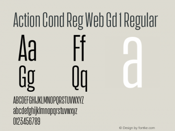Action Cond Reg Web Gd 1 Regular Version 1.1 2015 Font Sample