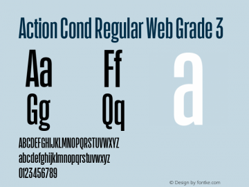 Action Cond Regular Web Grade 3 Version 1.1 2015 Font Sample