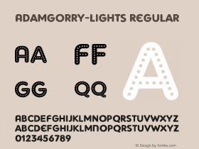 AdamGorry-Lights Regular OTF 1.000;PS 001.000;Core 1.0.29 Font Sample