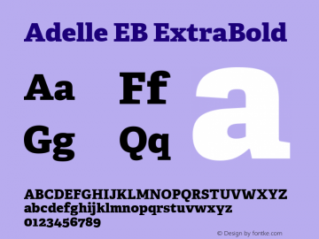 Adelle EB ExtraBold Version 1.000图片样张