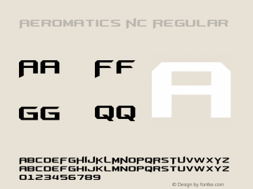 Aeromatics NC Regular Version 1.000 2010 initial release Font Sample