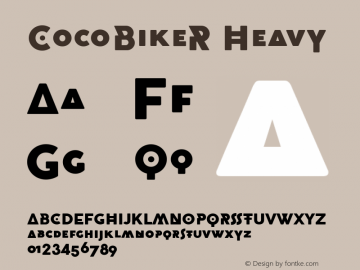 CocoBikeR Heavy Version 2.001 Font Sample