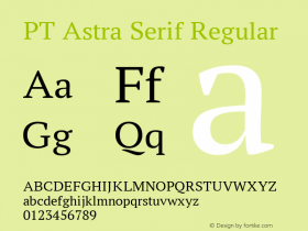 PT Astra Serif Regular Version 1.001; ttfautohint (v1.4.1)图片样张