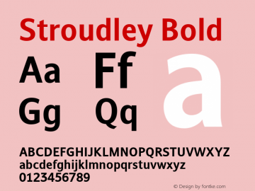 Stroudley Bold Version 2.000图片样张