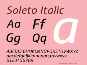 Soleto Italic Version 1.001图片样张