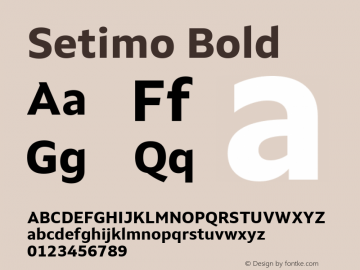 Setimo Bold Version 1.000图片样张