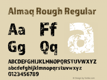 Almaq Rough Regular Version 1.000 Font Sample