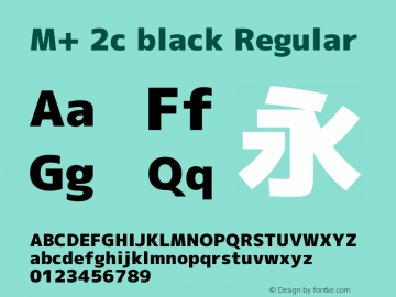 M+ 2c black Regular Version 1.062图片样张