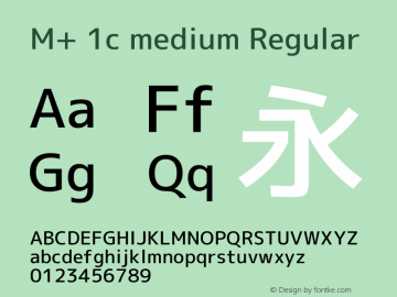 M+ 1c medium Regular Version 1.062图片样张