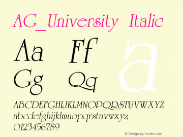 AG_University Italic 001.000图片样张