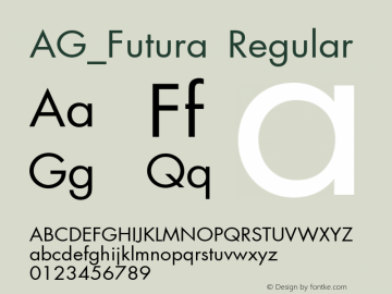 AG_Futura Regular 001.000图片样张