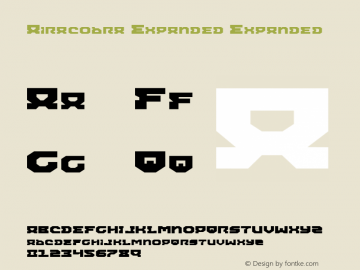 Airacobra Expanded Expanded 001.000 Font Sample