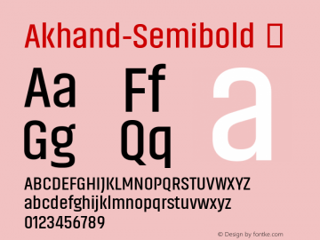 Akhand-Semibold ☞ Version 1.001;PS 1.0;hotconv 1.0.79;makeotf.lib2.5.61930;com.myfonts.easy.indian-type-foundry.akhand.semibold.wfkit2.version.4mm1图片样张