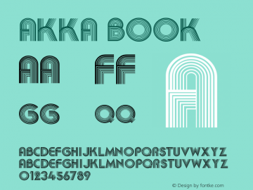 Akka Book Version 1.0 Font Sample