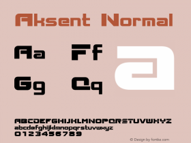 Aksent Normal 1.0 Mon Aug 03 16:27:58 1992图片样张