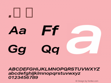 .  Version 1.001 Font Sample